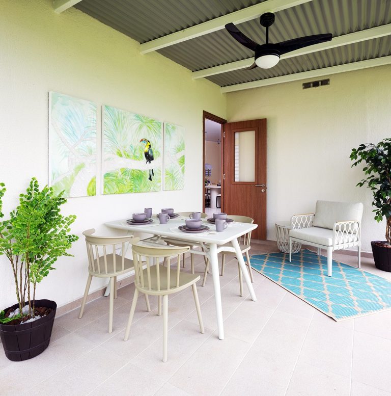 Terraza techada