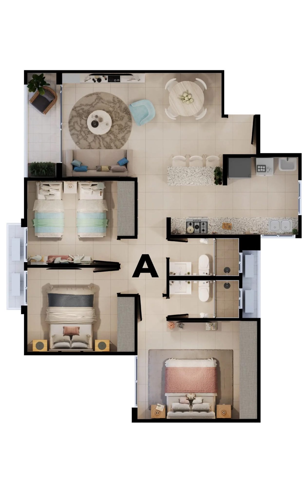 Unidad A — Apartamento A-B