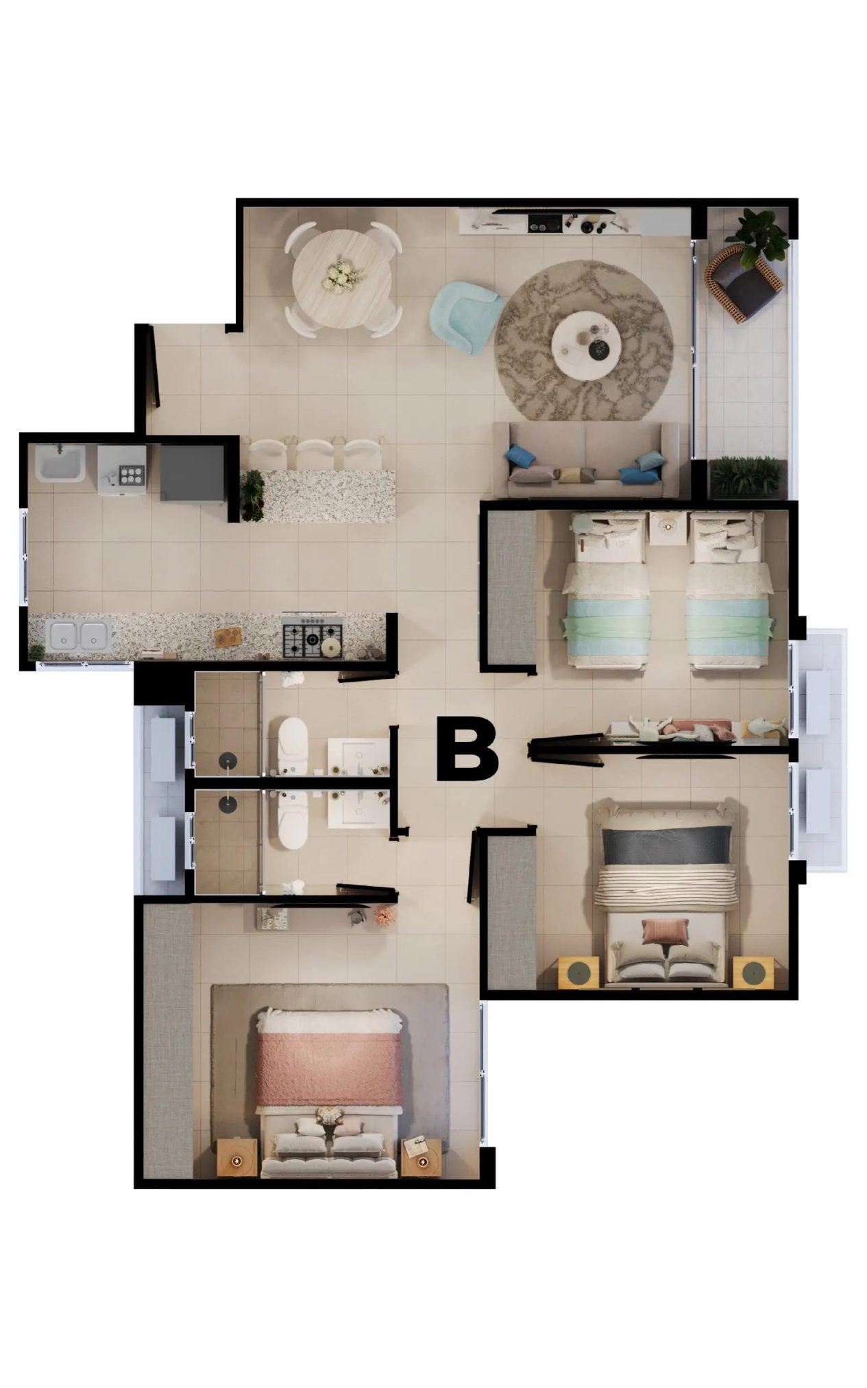 Unidad B — Apartamento A-B