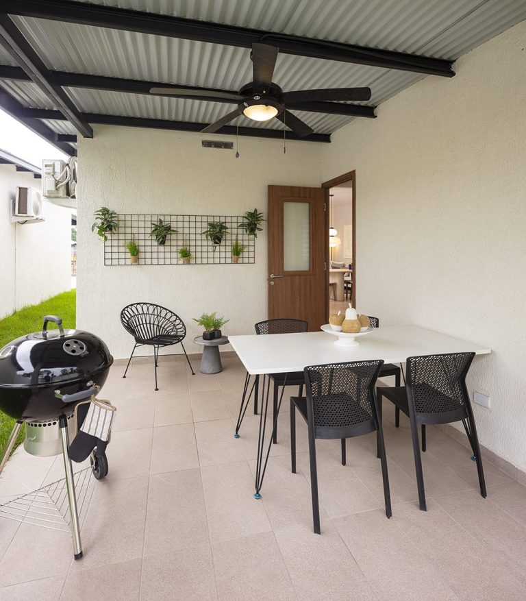 Terraza techada